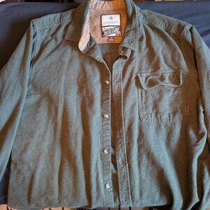 Legendary Whitetails Men's Buck Flannel Shirt - Olive - Large - Like New
